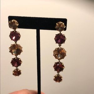 JCrew round crystal drop earrings